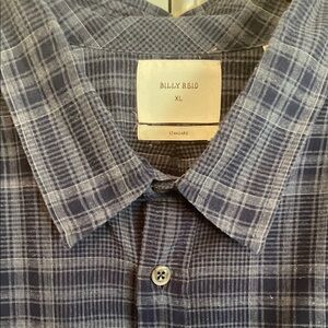 Billy Reid Blue Casual Button Down Shirt Classic Style